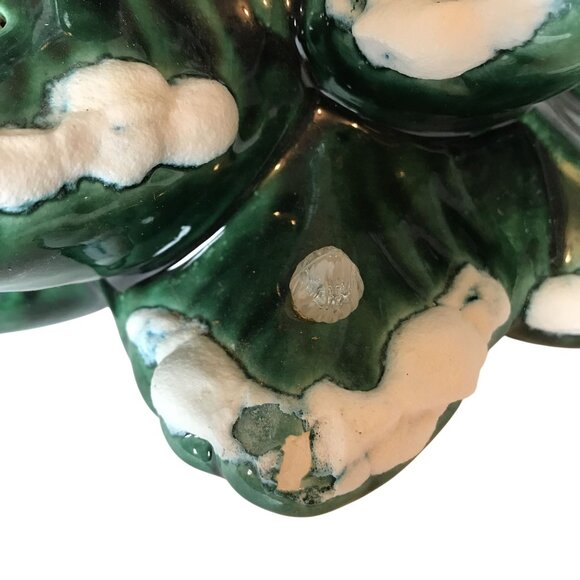 Vintage Ceramic Christmas Tree With Snow & Lights 14" Handmade - Picture 5 of 10